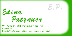 edina patzauer business card